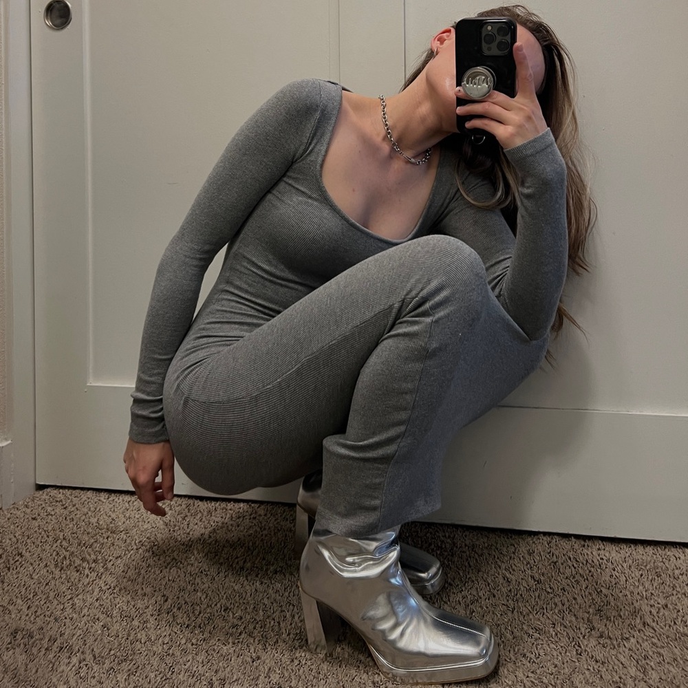 silver boots - SoMe shoes / never worn